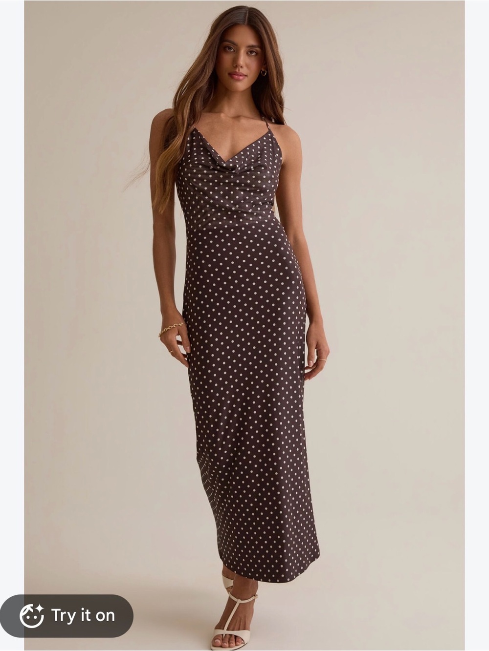 2 for $30 sale: Altar'd State Theodora Maxi Dress mesh cowl neck
